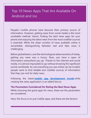 Top 10 News Apps That Are Available On Android and Ios