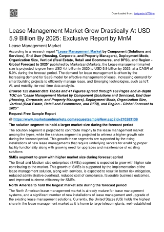 Lease Management Market Is Poised To Grow At A CAGR of 5.9% to 2025