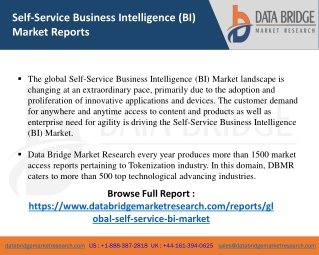 Self-Service Business Intelligence (BI) Market