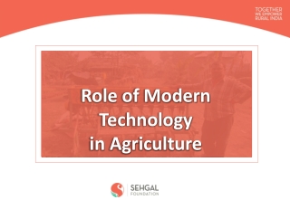 Role of Modern Technology in Agriculture