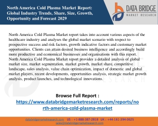North America Cold Plasma Market to Reach A CAGR of 15.47% By The Year 2029