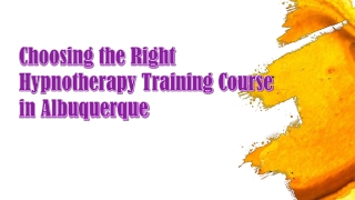 Choosing the Right Hypnotherapy Training Course in Albuquerque