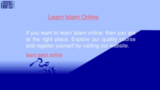 Learn Islam Online  En.al-dirassa.com