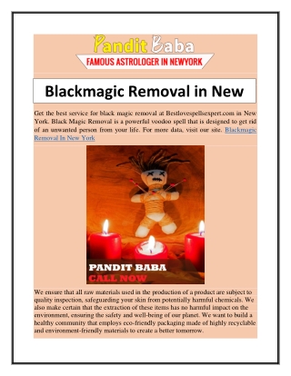 Blackmagic Removal in New York  Bestlovespellsexpert