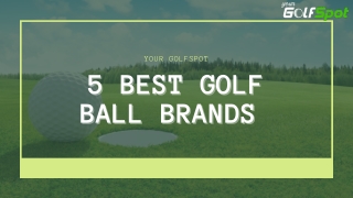 5 Best Golf Ball Brands