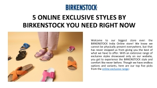 5 Birkenstock Style You Need Right Now - Shop Now!