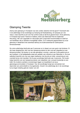 Noetselerberg - Glamping Twente