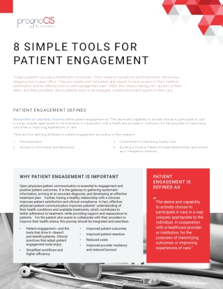 8 Simple Engagement Tools to Empower Your Patients- Whitepaper