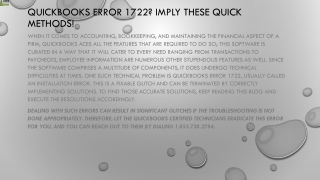 Some quick way to resolve QuickBooks error 1722