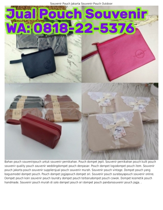 Ö818•22•537Ꮾ (WA) Dompet Pouch Rajut Pouch Dari Kulit