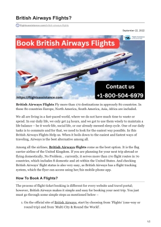 flightsassistance.com-British Airways Flights