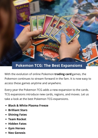 Pokemon TCG The Best Expansions