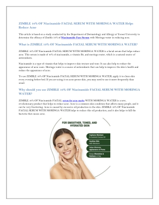 Which Niacinamide Face Serum is best