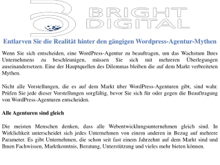 Entlarven Sie die Realität hinter den gängigen Wordpress-Agentur-Mythen