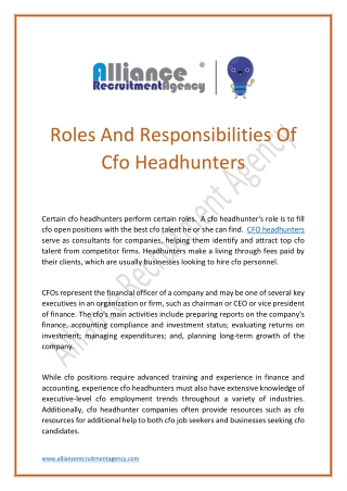 cfo headhunters