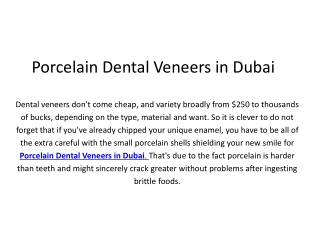 Porcelain Dental Veneers in Dubai
