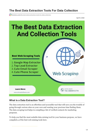 1The Best Data Extraction Tools For Data Collection