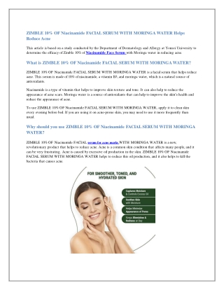 Which Niacinamide Face Serum is best