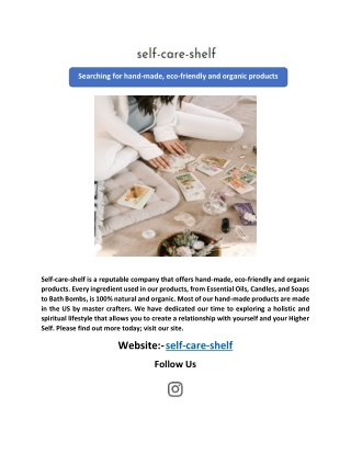 Searching for hand-made, eco-friendly and organic products