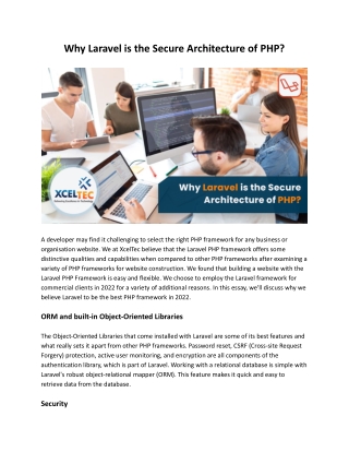 Why Laravel is the Secure Architecture of PHP