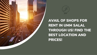 Avail Of Shops For Rent In Umm Salal Through Us! Find The Best Location And Prices!