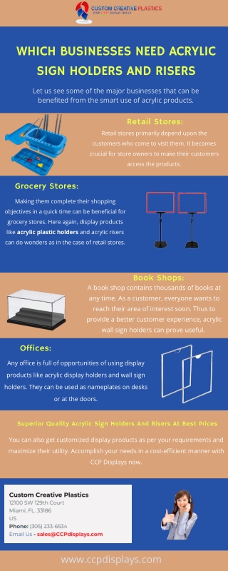 Which Businesses Need Acrylic Sign Holders And Risers
