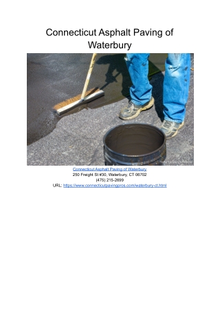 Connecticut Asphalt Paving of Waterbury