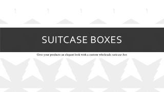 Suitcase boxes are easily carried for any purpose