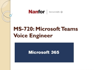 MS-720 Microsoft Teams Voice Engineer