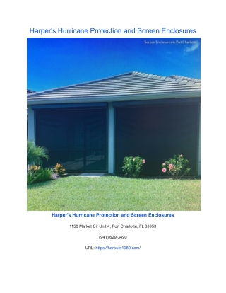 Harper's Hurricane Protection and Screen Enclosures