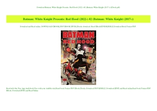 Download Batman White Knight Presents Red Hood (2022-) #2 (Batman White Knight (2017-)) (Ebook pdf)