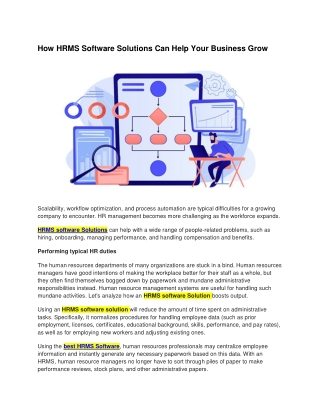 How HRMS Software Solutions Can Help Your Business Grow