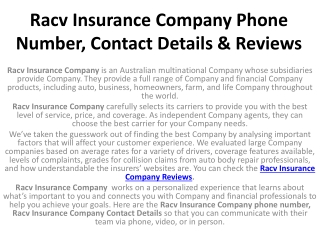Racv Insurance Company Reviews Phone Number, Contact Details