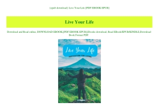 {epub download} Live Your Life [PDF EBOOK EPUB]