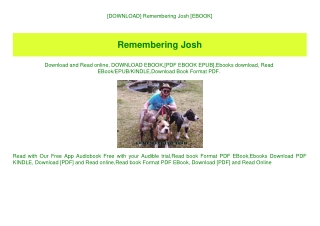[DOWNLOAD] Remembering Josh [EBOOK]