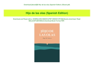 Download [ebook]$$ Hijo de las olas (Spanish Edition) (Ebook pdf)