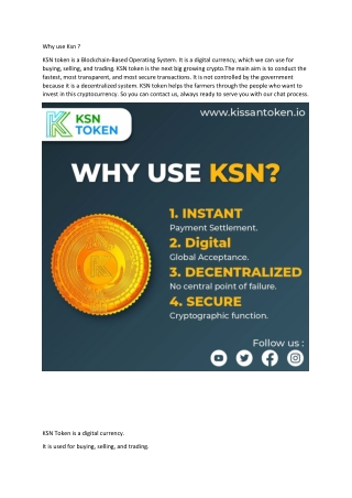 Why use Ksn