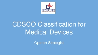 CDSCO Classification for medical devices