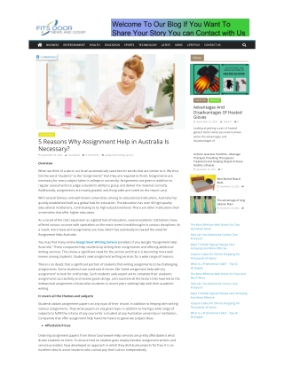 5 Reasons Why Assignment Help in Australia Is Necessary