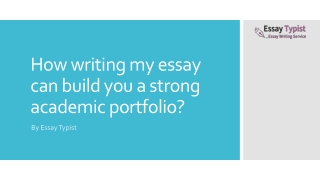How writing my essay can build you a