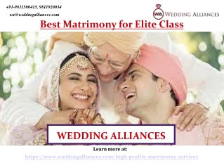 Best Matrimony for Elite Class