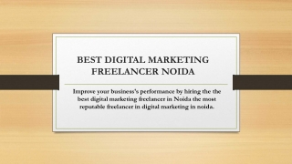 BEST DIGITAL MARKETING FREELANCER NOIDA