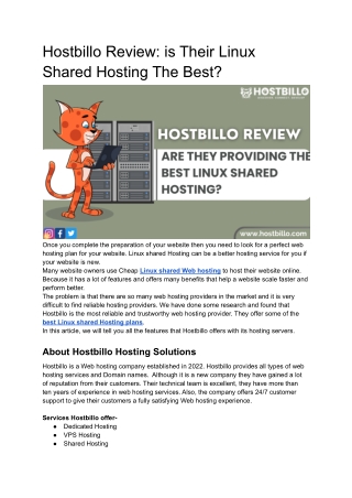 Hostbillo Review: is Their Linux Shared Hosting The Best?