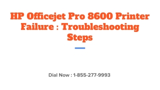 HP Officejet Pro 8600 Printer Failure : Troubleshooting Steps