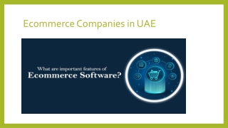 Ecommerce Companies in UAE