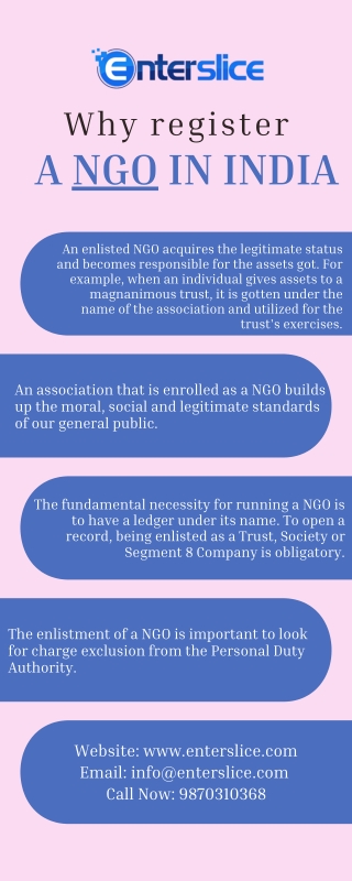 An enlisted NGO acquires the legitimate status and becomes responsible for the assets got. For example, when an individu