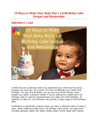 10 Ways to Make Your Baby Boy