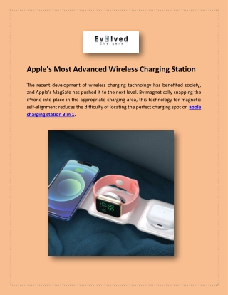 Apple's Most Advanced Wireless Charging Station