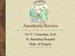 Anesthesia Review