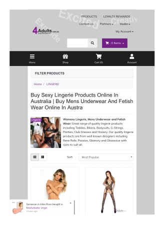 Buy Sexy Lingerie Products Online In Australia